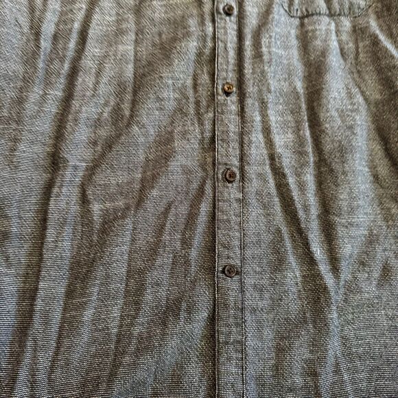 Knowledge Cotton Apparel Long Sleeve Button Down Mens XL Dark Gray Cotton - Picture 8 of 13